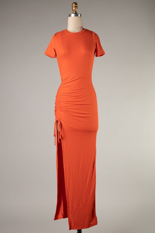 Slit With It Midi - Orange